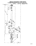 BRAKE AND DRIVE TUBE Diagram and Parts List for LSV7244AN0  Whirlpool Washer