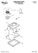 COOKTOP PARTS, OPTIONAL PARTS Diagram and Parts List for RCS2012RS01  Whirlpool Cooktop