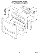 CONTROL PANEL PARTS Diagram and Parts List for GS440LEMB1  Whirlpool Range
