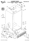 CABINET, LITERATURE Diagram and Parts List for GD2SHGXKT02  Whirlpool Refrigerator