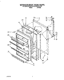 Part Location Diagram of 1114427 Whirlpool DOOR-COMP