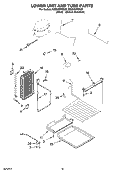 LOWER UNIT AND TUBE PARTS Diagram and Parts List for KSSS42FMB02  KitchenAid Refrigerator