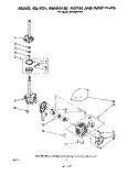 BRAKE, CLUTCH, GEARCASE, MOTOR AND PUMP Diagram and Parts List for LA5000XPW4  Whirlpool Washer
