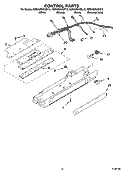 CONTROL PARTS Diagram and Parts List for KSRA25KKBT12  KitchenAid Refrigerator