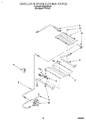 BROILER & OVEN BURNER Diagram and Parts List for SF367PEYQ4  Whirlpool Range