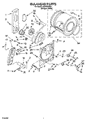 BULKHEAD PARTS, OPTIONAL PARTS (NOT INCLUDED) Diagram and Parts List for LGV4634PQ0  Whirlpool Dryer