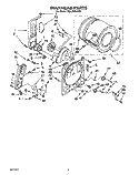 BULKHEAD Diagram and Parts List for RGL3636AL0  Roper Dryer
