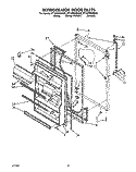 REFRIGERATOR DOOR, LIT/OPTIONAL Diagram and Parts List for ET18PKXWW00  Whirlpool Refrigerator