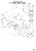 BLOWER Diagram and Parts List for KUDS23HBWH0  KitchenAid Dishwasher