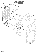 AIR FLOW PARTS Diagram and Parts List for KSRD22FKST19  KitchenAid Refrigerator