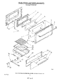 OVEN DOOR AND BROILER Diagram and Parts List for SF310PERW0  Whirlpool Range