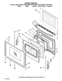 DOOR PARTS Diagram and Parts List for WFG510S0AT0  Whirlpool Range