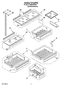 SHELF PARTS Diagram and Parts List for KBRS36FTX00  KitchenAid Refrigerator