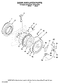 DOOR AND LATCH PARTS Diagram and Parts List for MFW9700SB1  Whirlpool Washer