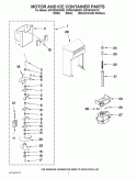 MOTOR AND ICE CONTAINER PARTS Diagram and Parts List for GSF26C5EXB02  Whirlpool Refrigerator