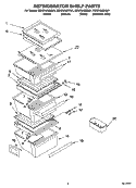 REFRIGERATOR SHELF PARTS Diagram and Parts List for GD5RHAXNL01  Whirlpool Refrigerator