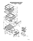 REFRIGERATOR SHELF Diagram and Parts List for 8ED22DQXAN01  Whirlpool Refrigerator