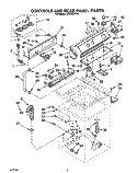 CONTROLS AND REAR PANEL Diagram and Parts List for LA5243XYW1  Whirlpool Washer