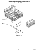 DISHRACK AND SPRAYARM PARTS, OPTIONAL PARTS (NOT INCLUDED) Diagram and Parts List for KIDS42EPSS1  KitchenAid Dishwasher