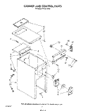 CABINET AND CONTROL Diagram and Parts List for 7KFCC150S0  KitchenAid Trash Compactor