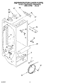 REFRIGERATOR LINER Diagram and Parts List for 5VGS9SHGKT00  Whirlpool Refrigerator