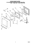 Part Location Diagram of 8300997 Whirlpool Outer Door Glass - Stainless