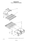 SHELF Diagram and Parts List for ET18JMXSW06  Whirlpool Refrigerator