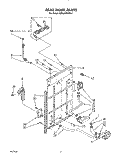 REAR PANEL Diagram and Parts List for KAWL400WWH1  KitchenAid Washer