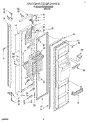 FREEZER DOOR Diagram and Parts List for KSPB22QBBL00  KitchenAid Refrigerator