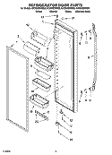 REFRIGERATOR DOOR PARTS Diagram and Parts List for GC3SHEXNQ00  Whirlpool Refrigerator