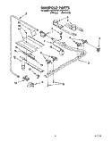 SECTION Diagram and Parts List for FGP315YW1  Roper Range