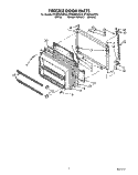 FREEZER DOOR Diagram and Parts List for ET20ZKXZW10  Whirlpool Refrigerator