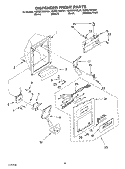 DISPENSER FRONT Diagram and Parts List for KSRS27IKBL01  KitchenAid Refrigerator
