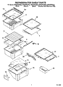 REFRIGERATOR SHELF PARTS Diagram and Parts List for GS2SHEXNT02  Whirlpool Refrigerator