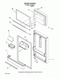 DOOR PARTS Diagram and Parts List for IRT184302  Inglis Refrigerator