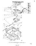 MACHINE BASE Diagram and Parts List for LA5700XPW0  Whirlpool Washer