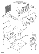 UNIT Diagram and Parts List for ET21PKXGW03  Whirlpool Refrigerator