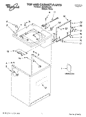 TOP AND CABINET, LITERATURE Diagram and Parts List for 3RLSQ8533JQ1  Whirlpool Washer