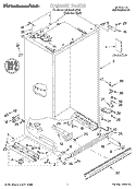 CABINET, LITERATURE Diagram and Parts List for KSSS42QJX00  KitchenAid Refrigerator