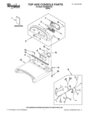 TOP AND CONSOLE PARTS Diagram and Parts List for WGD8600YW2  Whirlpool Dryer