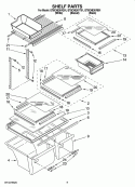 SHELF PARTS Diagram and Parts List for ET8CHEXVB01  Whirlpool Refrigerator