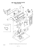TOP AND CONSOLE , LITERATURE AND OPTIONAL Diagram and Parts List for LG5701XSW0  Whirlpool Dryer