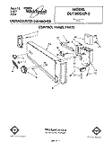 CONTROL PANEL Diagram and Parts List for DU1800XP2  Whirlpool Dishwasher