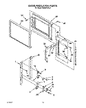 DOOR AND LATCH Diagram and Parts List for KEMI371XBL2  KitchenAid Microwave Oven Combo