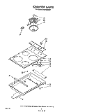 COOKTOP Diagram and Parts List for RS6100XKW1  Whirlpool Range