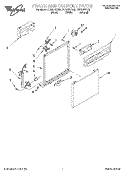 FRAME AND CONSOLE Diagram and Parts List for DU920PFGZ2  Whirlpool Dishwasher