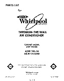 COVER Diagram and Parts List for ACE114XM0  Whirlpool Air Conditioner