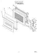 DOOR Diagram and Parts List for MT7118XDQ2  Whirlpool Microwave