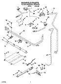 MANIFOLD PARTS Diagram and Parts List for FGP325KN1  Roper Range