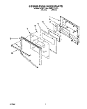LOWER OVEN DOOR Diagram and Parts List for KEBI271YBL1  KitchenAid Wall Oven